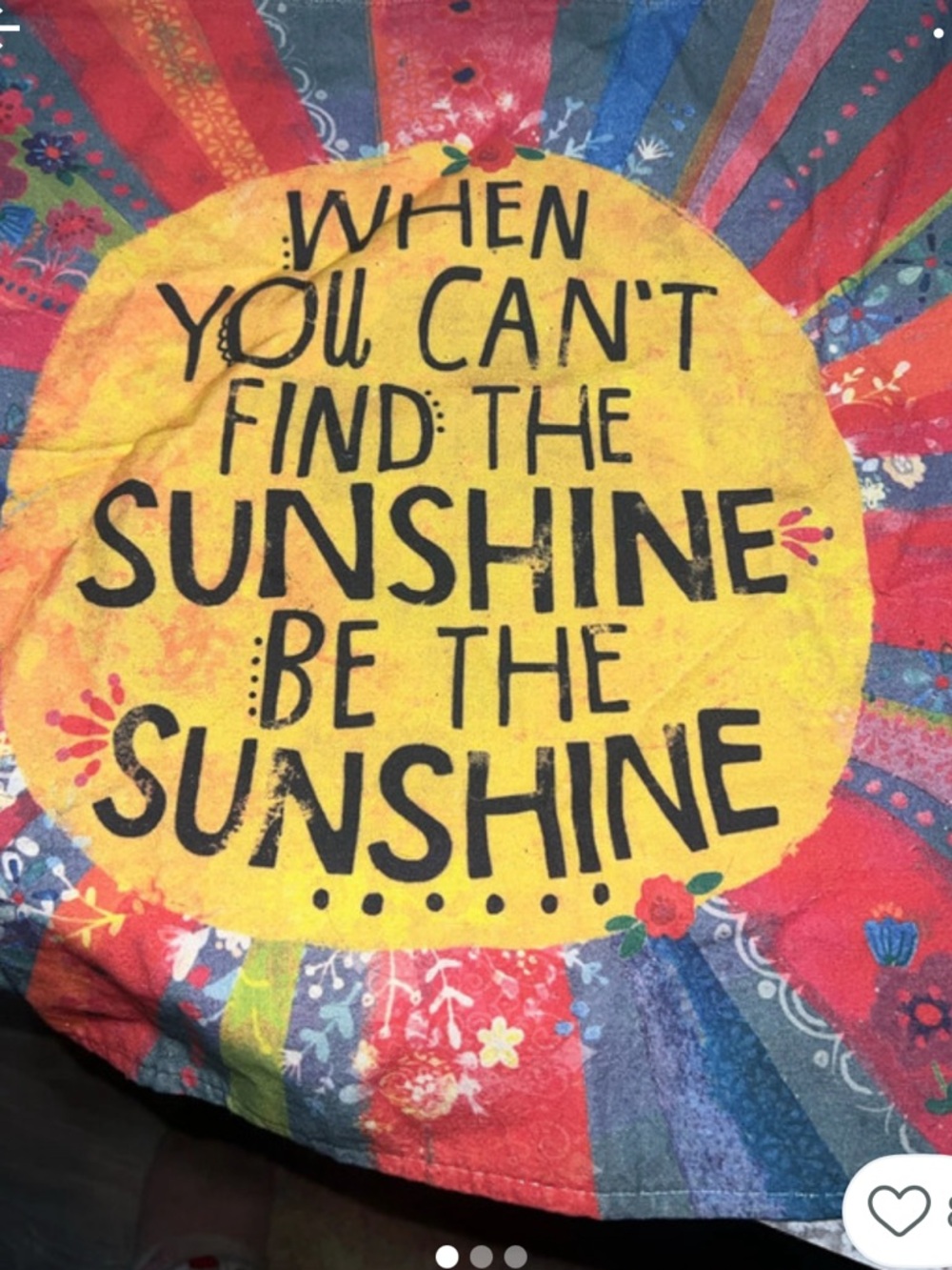 Natural Life Be The Sunshine Mini Wall Tapestry NWT Boho Home Room Decor